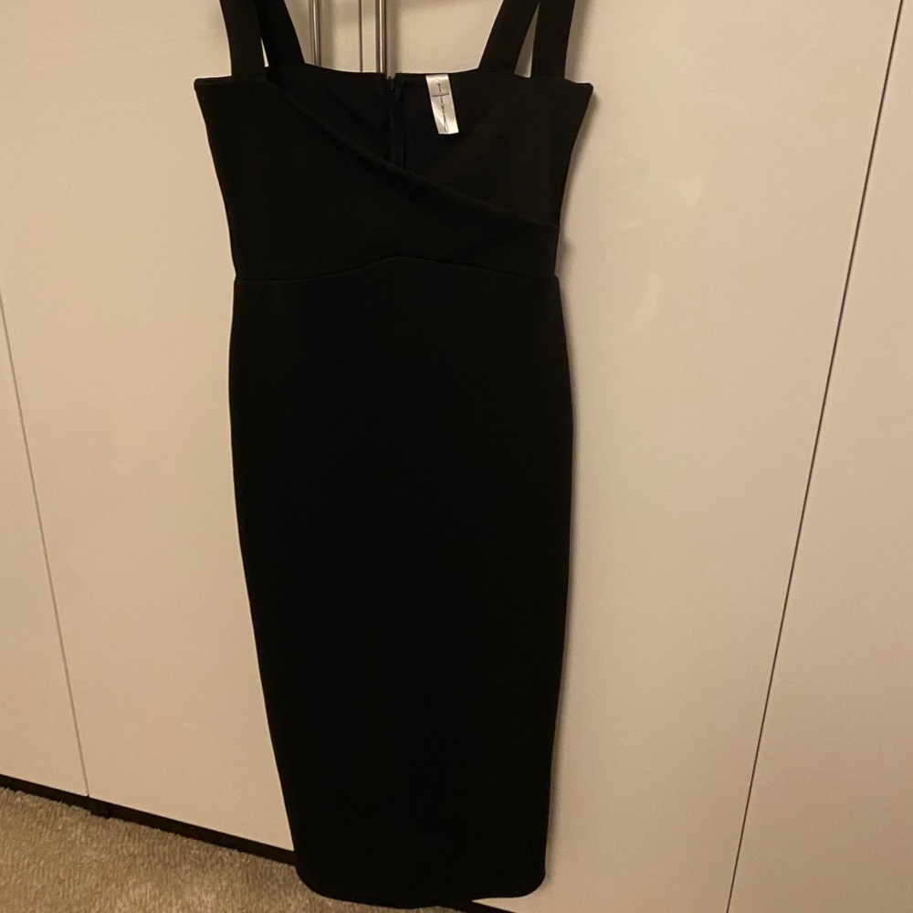 ASOS TTYA bodycon midi little black dress 6